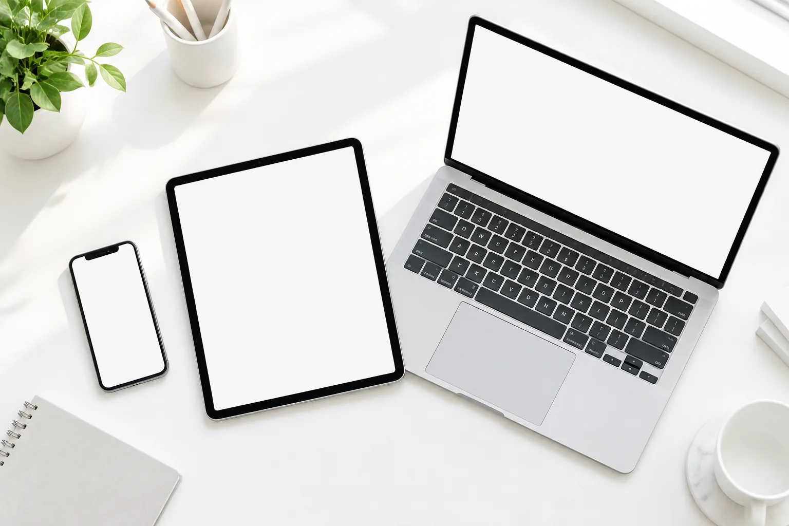 The same campaign shown on phone, tablet and desktop